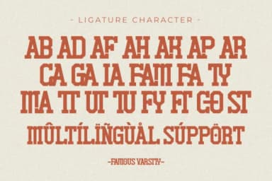 Famous Varsity by Pian45 — Slab Serif Font — thumbnail 4