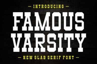 Famous Varsity by Riman (7NTypes) — Slab Serif Font — thumbnail 1