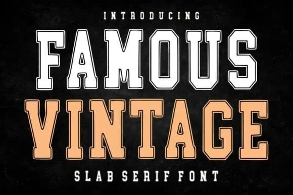 Famous Vintage by mardanimirza12 — Slab Serif Font