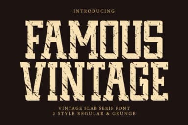 Famous Vintage by Almairatype Studio — Slab Serif Font — thumbnail 1