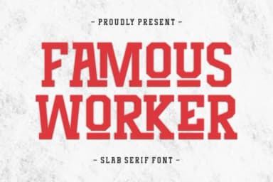 Famous Worker by Ade (7NTypes) — Slab Serif Font — thumbnail 1