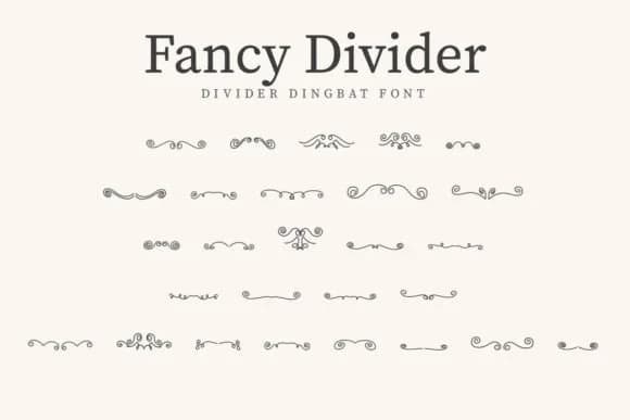 Fancy Divider by CraftedType Studio — Dingbats Font