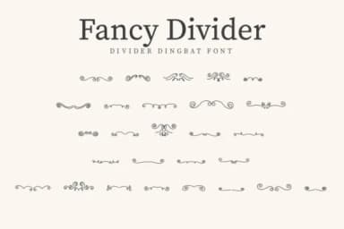 Fancy Divider by CraftedType Studio — Dingbats Font — thumbnail 1