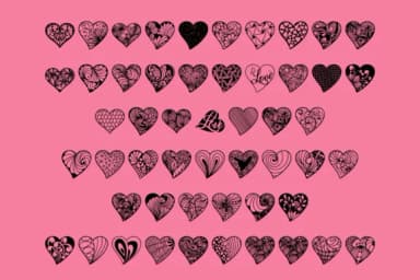 Fancy Hearts by Digital Typeface Studio — Dingbats Font — thumbnail 2