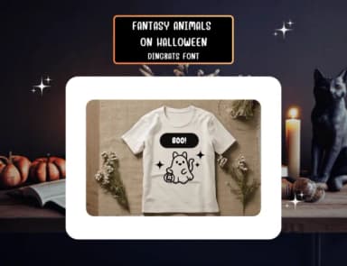 Fantasy Animals on Halloween by Distiny4919 — Dingbats Font — thumbnail 6