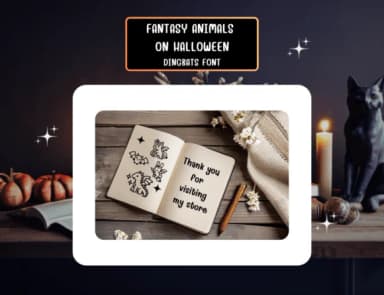 Fantasy Animals on Halloween by Distiny4919 — Dingbats Font — thumbnail 8
