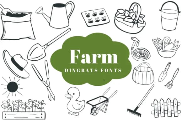 Farm by Suphitchaya — Dingbats Font