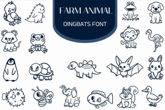 Farm Animal by Heartcraft Atelier — Dingbats Font