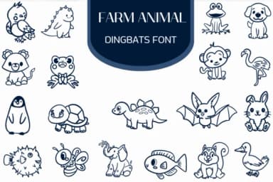 Farm Animal by Heartcraft Atelier — Dingbats Font — thumbnail 1