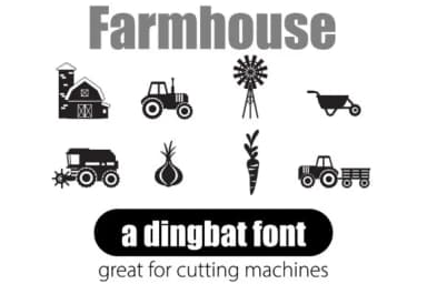 Farmhouse by Illustration Ink — Dingbats Font — thumbnail 1