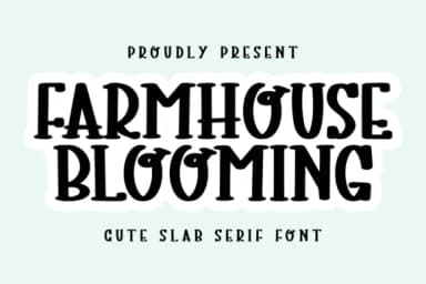 Farmhouse Blooming by Funtype Co. — Slab Serif Font — thumbnail 1