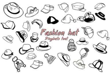 Fashion Hat by Nongyao — Dingbats Font — thumbnail 1