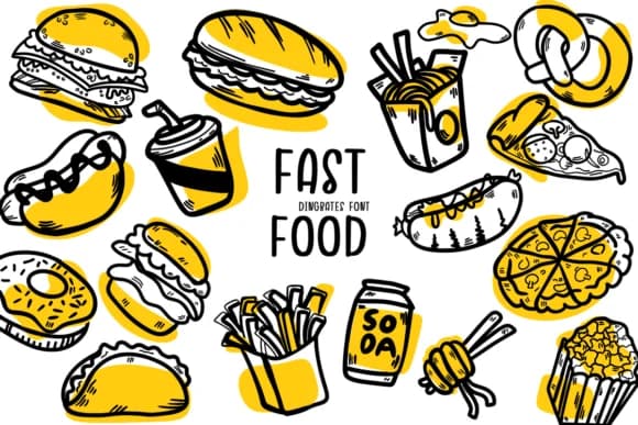 Fast Food by Bee piyanuch — Dingbats Font