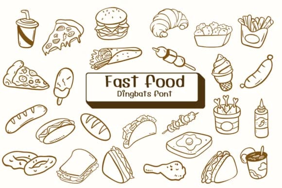 Fast Food by Ketsarin — Dingbats Font