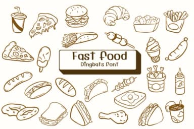 Fast Food by Ketsarin — Dingbats Font — thumbnail 1