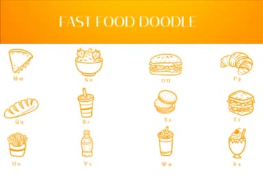 Fast Food Doodle by Heartcraft Atelier — Dingbats Font — thumbnail 3