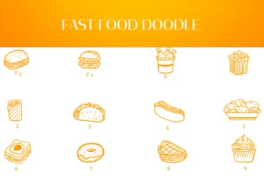 Fast Food Doodle by Heartcraft Atelier — Dingbats Font — thumbnail 4