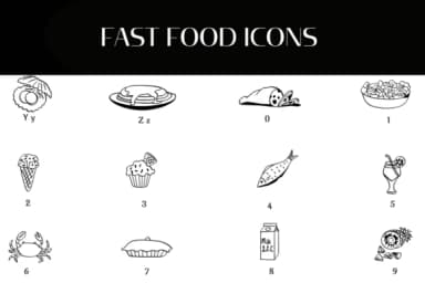 Fast Food Icons by Heartcraft Atelier — Dingbats Font — thumbnail 4