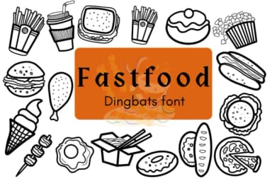 Fastfood by Nun Sukhwan — Dingbats Font — thumbnail 1