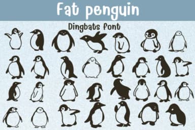 Fat Penguin by Sontaya — Dingbats Font — thumbnail 1