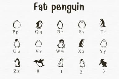 Fat Penguin by Sontaya — Dingbats Font — thumbnail 3