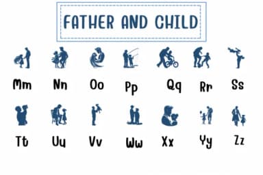 Father and Child by PraewDesigns — Dingbats Font — thumbnail 3