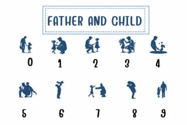 Father and Child by PraewDesigns — Dingbats Font — thumbnail 4