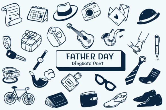 Father Day by Ketsarin — Dingbats Font