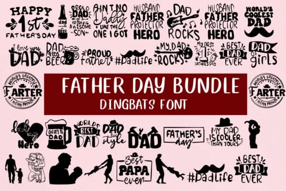Father Day Bundle by Nongyao — Dingbats Font