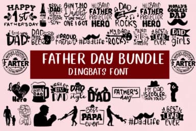 Father Day Bundle by Nongyao — Dingbats Font — thumbnail 1