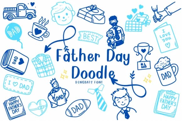 Father Day Doodle by CHANOK — Dingbats Font
