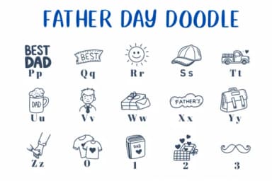 Father Day Doodle by CHANOK — Dingbats Font — thumbnail 3