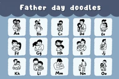 Father Day Doodles by Natchuta — Dingbats Font — thumbnail 2