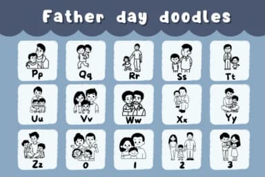 Father Day Doodles by Natchuta — Dingbats Font — thumbnail 3