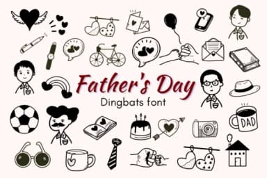 Father's Day by Nun Sukhwan — Dingbats Font — thumbnail 1