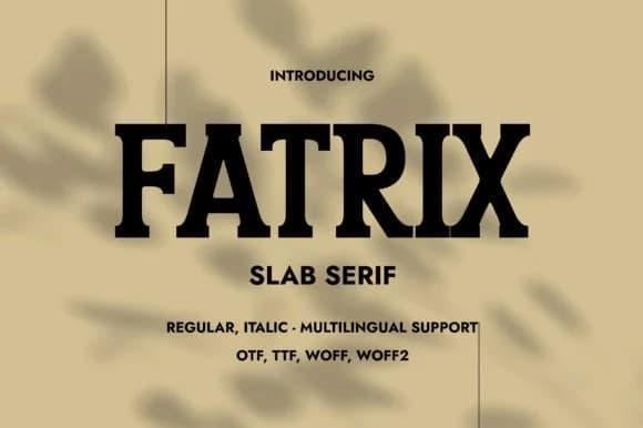Fatrix by Origin Designs PH — Slab Serif Font