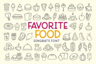 Favorite Food by Situjuh — Dingbats Font — thumbnail 1