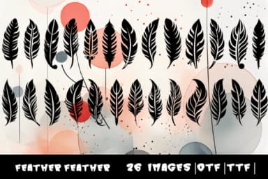 Fearther Feather by MOMAT THIRTYONE — Dingbats Font — thumbnail 1