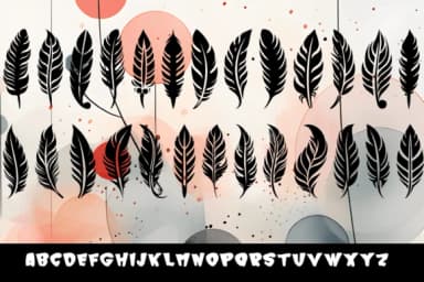 Fearther Feather by MOMAT THIRTYONE — Dingbats Font — thumbnail 2