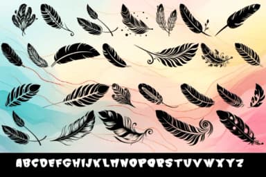 Feather by MOMAT THIRTYONE — Dingbats Font — thumbnail 2
