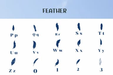 Feather by Ketsarin — Dingbats Font — thumbnail 3