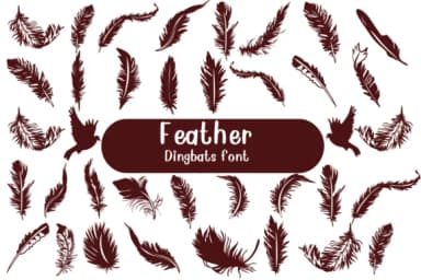 Feather by Nongyao — Dingbats Font — thumbnail 1