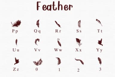 Feather by Nongyao — Dingbats Font — thumbnail 3
