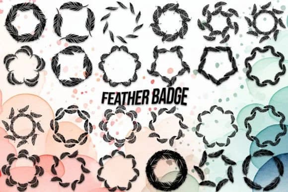 Feather Badge by MOMAT THIRTYONE — Dingbats Font