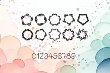 Feather Badge by MOMAT THIRTYONE — Dingbats Font — thumbnail 3