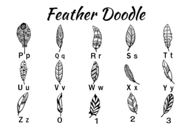 Feather Doodle by Nun Sukhwan — Dingbats Font — thumbnail 3