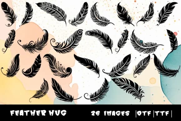 Feather Hug by MOMAT THIRTYONE — Dingbats Font