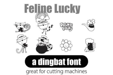 Feline Lucky by Illustration Ink — Dingbats Font — thumbnail 1