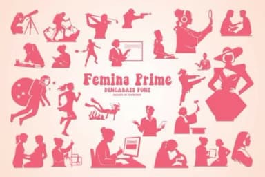 Femina Prime by edywiyonopp — Dingbats Font — thumbnail 1