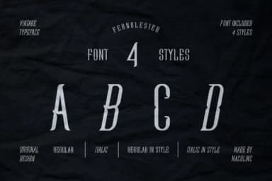 Fernolester by maculinc — Slab Serif Font — thumbnail 2